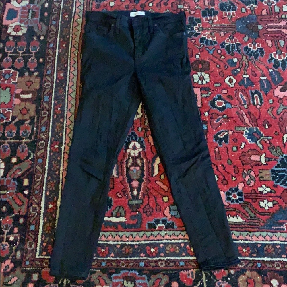 Madewell black skinny 9” high rise jeans